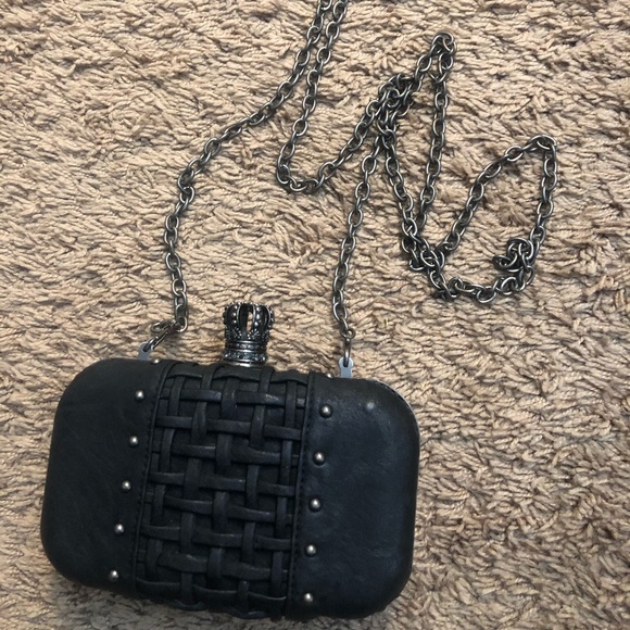 Black leather clutch - Picture 1 of 5